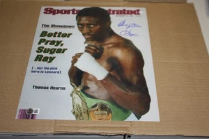 TOMMY HEARNS SIGNED AUTOGRAPHED 11x14 PHOTO SPORTS ILLUSTRATED COVER BECKETT - Picture 1 of 2