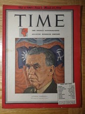 TIME MAGAZINE  MARCH 25 1946 - GENERAL GEORGE MARSHALL