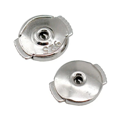 3 pares de pendientes de bloqueo de plata de ley 925 para tachuelas A4395 Foto 1 de 4