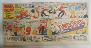 Power House Candy Bar Ad: Roger Wilco: Always Right On Deck 1940's Size 7.5 x 15 - Picture 1 of 4