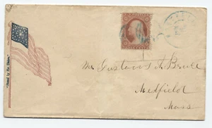 c1861 Civil War patriotic #26 flag from Montpelier VT [y4240] - Picture 1 of 3