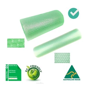 NEW! EcoPure Clear Biodegradable Bubble Wrap Roll Green Eco Friendly 10mm & 20mm - Picture 1 of 6