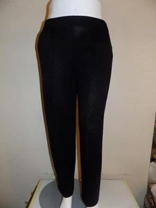 Pantalones largos St. John Basics cintura elástica negra dos bolsillos talla S - Imagen 1 de 1