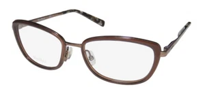 NEW MAX MARA 1234 EYEWEAR BROWN PLASTIC 53-17-135 DOA WOMENS CAT EYE FULL-RIM - Picture 1 of 8