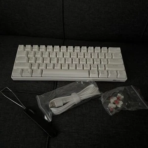 RK ROYAL KLUDGE RK61 RGB 60% Mechanical Gaming Keyboard - RED Switches -White - Picture 1 of 1