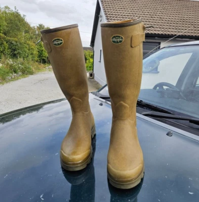 le chameau Chasseur Leather Lined Boot wellingtons size 10/ EU 45  - Image 1 of 4