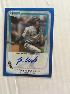 2011 Bowman Chrome, Keenyn Walker RC, Blue Refractor Auto Autograph, #D 85/150 - Bild 1 von 2