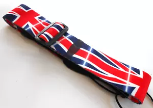 UNION JACK FLAG 2" POLYWEBBING 40" -65" VERSTELLBAR TRI GLIDE GITARRENGURT - NEU - Bild 1 von 5