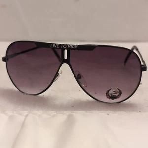 Vintage 90s " Live To Ride" Aviator Biker Sunglasses - Picture 1 of 8