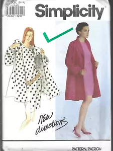 Simplicity New Directions Pattern #7260-Misses Dress & Coat in Sizes 8-14 - Picture 1 of 1