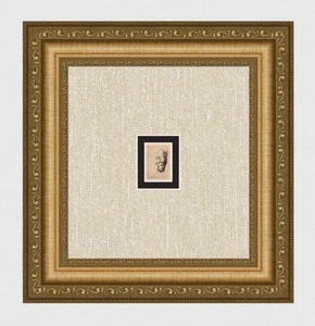 SIGNIERT 1800er REMBRANDT B302 Radierung "Mann trägt hohe Mütze" DURAND gerahmt COA - Bild 1 von 3