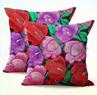 Living Room Pillow Set Of 2 Mexican Oaxaca Floral Design Print Cushion Cover