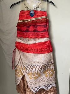 Disney Moana Fancy Dress Age 7-8 - Picture 1 of 9
