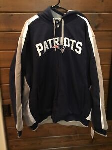 New England Patriots Name / Logo G-III Full-Zip Sweatshirt Hoodie 4XL