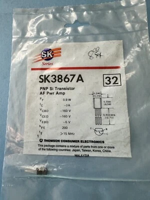 Transistor SK3867A (NTE32) - Nuevo stock antiguo Foto 1 de 2