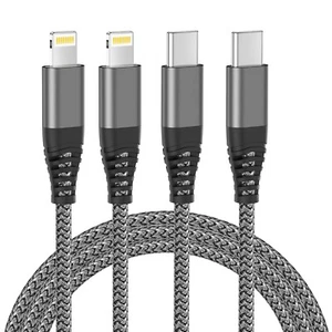 2xPack USB C do Lightning kabel 1,8M Apple MFi Certyfikowana szybka ładowarka iPhone - Zdjęcie 1 z 8