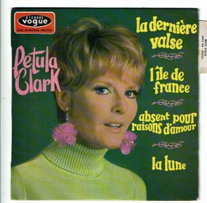 Petula CLARK Vinyle 45 tours 7" EP DERNIERE VALSE -LA LUNE -VOGUE 8584 Languette - Picture 1 of 3