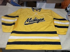 Michigan Wolverines Hockey K1 Jersey Mens XXXl Yellow Sewn Vintage Ccha Clean - Picture 1 of 8