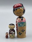 Alte Japanische Sosaku Kokeshi Holz Stapel Puppe Wackelkopf Holzhandwerk