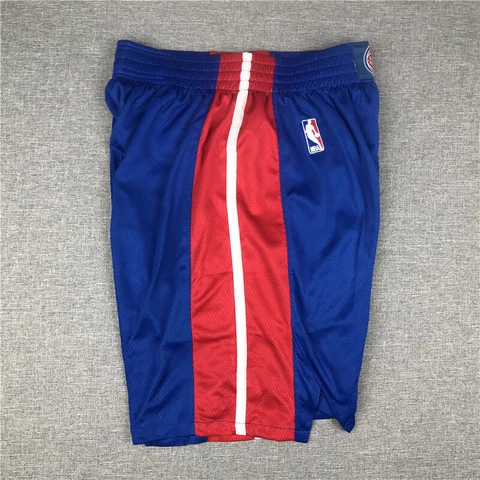 NWT Detroit Pistons Men's Vintage Basketball Shorts Stitched Blue Size:S-XXL Cover