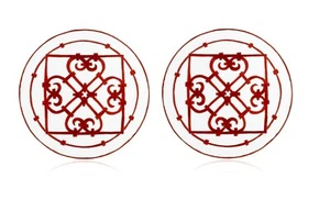 NEW HERMES BALCON DU GUADALQUIVIR PAIR OF DINNER PLATES #P011001P BRAND NIB F/SH - Picture 1 of 3