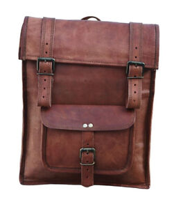 Vintage Men's Leather Backpack Bags Shoulder Briefcase Rucksack Laptop Bag