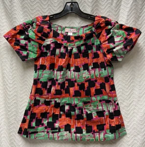 Koi By Kathy Peterson Multicolored Patterned Size XS Scrub Top - Picture 1 of 6