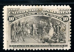 USAstamps Unused FVF US 1893 Columbian Expo Precenting Natives Scott 237 NG - Picture 1 of 2