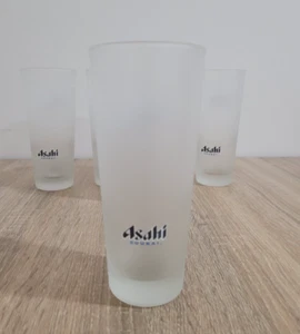 1 x 300ml Frosted Asahi Soukai Beer Glass - (Rare) Japanese Collectable - Picture 1 of 10