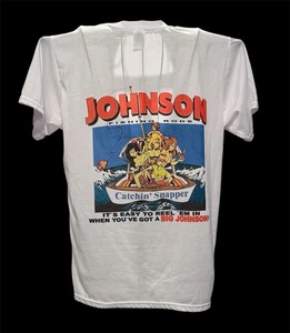 Big Johnson Fishing Rods shirt Medium Catchin Snapper Easy to reel em in! Gildan - Picture 1 of 5