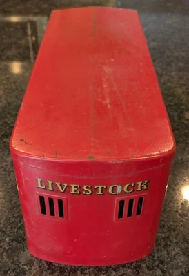 Tonka 1950-е Корпус Полуприцепа для Животноводства Оригинальный Красный На Запчасти L@@K - Изображение 1 из 4