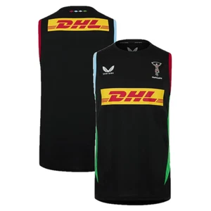 Harlequins Rugby Men's Vest Castore Training Players Tank Top - New - Picture 1 of 3