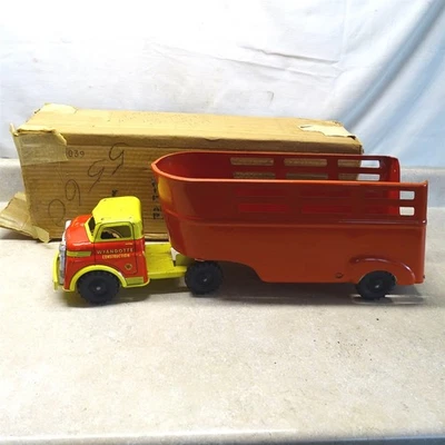 Semirremolque de construcción Wyandotte vintage con remolque + caja, 24" Foto 1 de 4