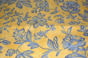 Neu aus altem Lagerbestand * Vintage Ivan Designs Creations Tischdecke & 6 Servietten gelb blau Toskana - Bild 1 von 3