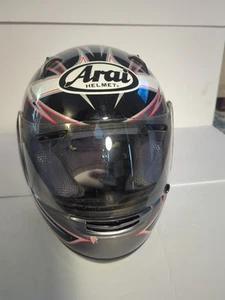 ARAI QUANTUM-2 RACING DESIGN MOTORCYCLE RACING HELMET GRAY/RED/BLACK sz L - Picture 1 of 21