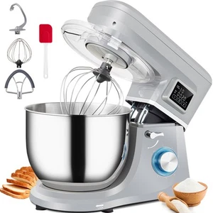 Stand Mixer 7.4Qt Electric Dough Mixer w/ 6 Speeds LCD Screen Timing 660W - Picture 1 of 10