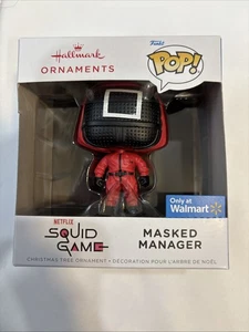 Juego de calamares Masked Manager Funko POP! Adorno de Navidad exclusivo de Walmart nuevo - Imagen 1 de 5