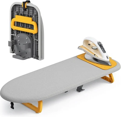 KINGRACK Tabletop Ironing Board, Small Board with Iron Holder, Grey  - Image 1 of 4