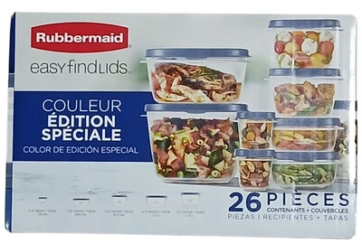 Rubbermaid Easy Find Lids Food Storage Containers 26 Piece Set BPA Free Kitchen - Image 1 of 3
