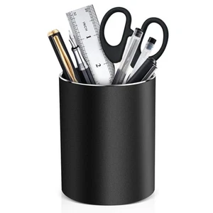 Metal Pen Holder for Desk Round Aluminum Desktop Organizer and Makeup Brush H... - Picture 1 of 7