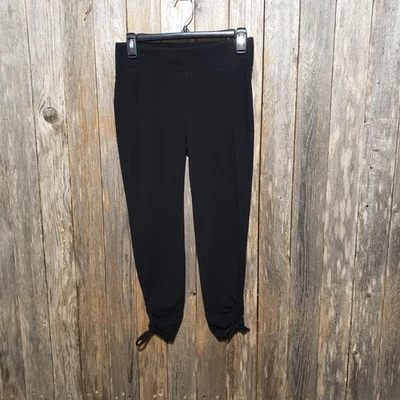 Sonoma S Leggings Corbata al Tobillo Negro Ajustado Acanalado Pantalones Para Mujer Elastizados Jersey Foto 1 de 4