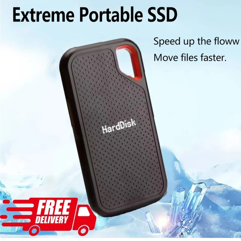 SuperFast Portable SSD 1TB, 2TB, 4TB USB-C External Drive for Mac, PC, Laptop - Bild 1 von 4