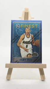 Jalen Rose Topps Finest Aqua Refractor With Protective Cover In Tact Nba 1996 - Picture 1 of 2