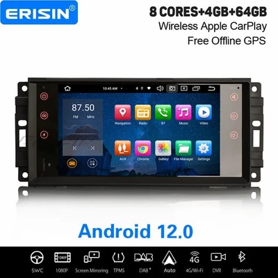 Acht-Kern Android 14 Autoradio GPS Navi USB Jeep Wrangler Chrysler Dodge Journey - Bild 1 von 4