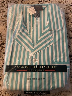 Nuevo de Lote Antiguo Para Hombre Van Heusen Pijama A Rayas Manga Larga/Pierna EX-GRANDE XL Foto 1 de 3