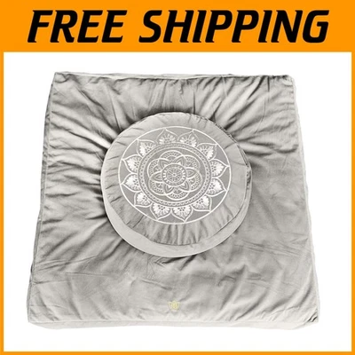 Elegante almohada de meditación de terciopelo Foto 1 de 4