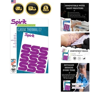Papel de transferencia de tatuaje papel de plantilla térmica 8 hojas 5x11 paquete de 100 - Imagen 1 de 8