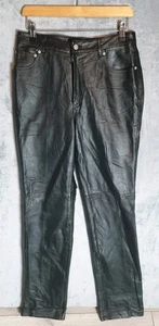 Newport News Women’s Genuine Leather Trousers UK 12 W30 L33 Festival Rocker - Picture 1 of 7