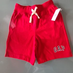 Gap Kids Boy’s Pull On Shorts BRIGHT HAPPY RED GAP Logo Size S ( 6-7) NWT - Picture 1 of 7