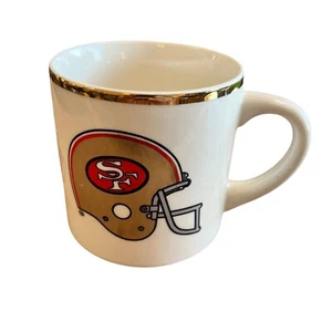 Vintage San Francisco 49ers Coffee Tea Mug Cup White Gold Ceramic 1980s Football - Picture 1 of 9